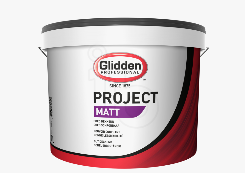 Glidden Project Matt wit emmer 10 ltr IB.NL